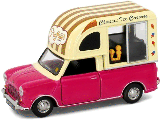 MORRIS MINI CLASSIC ICE CREAM VAN BURGUNDY 1-50 SCALE ATC65341
